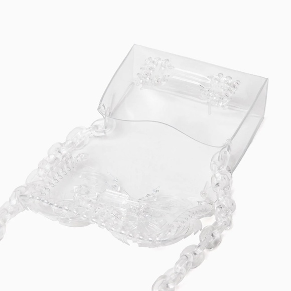 Mame Kurogouchi Sculptural Mini Chain Bag Clear Crossbody shoulder - Picture 10 of 11